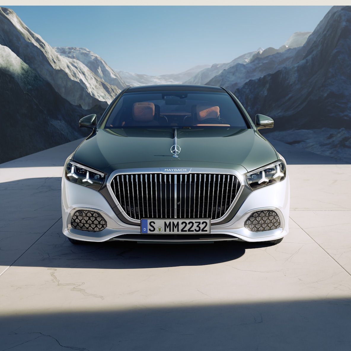The new Mercedes-Maybach S-Class with illuminated grille.