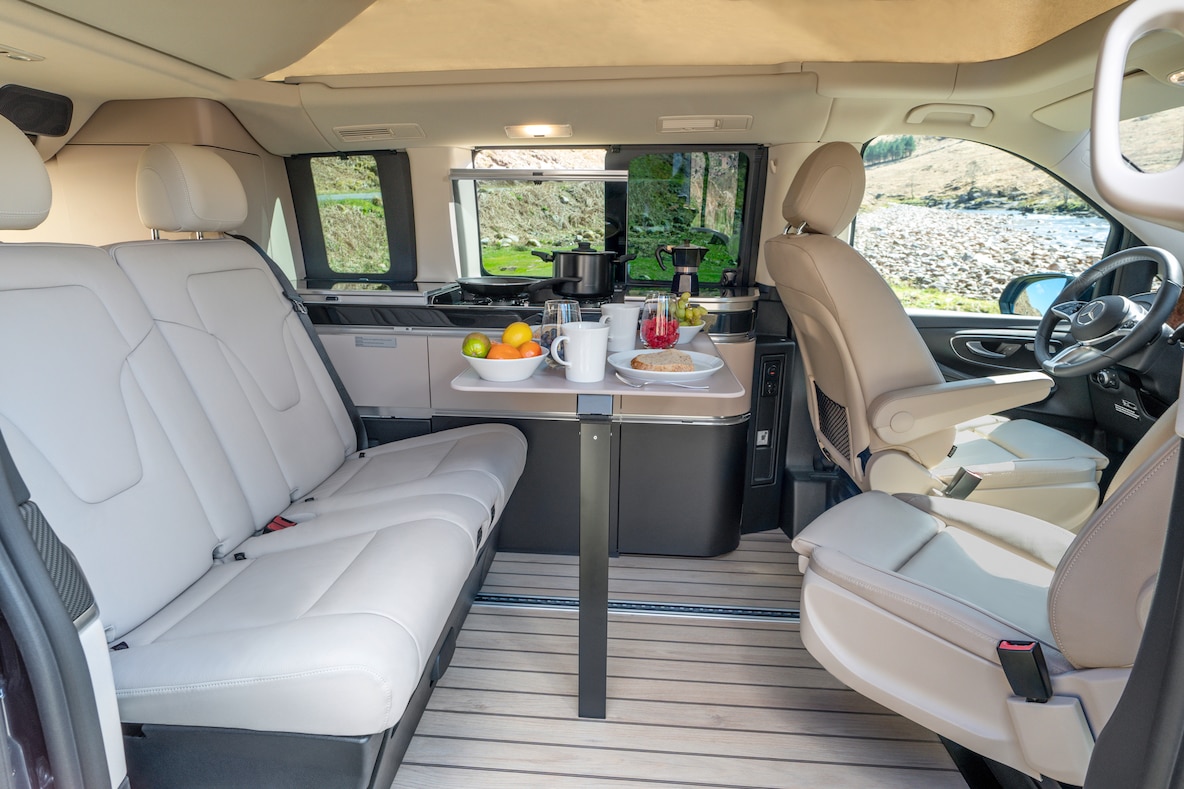 The passenger compartment of the V-Class Marco Polo.