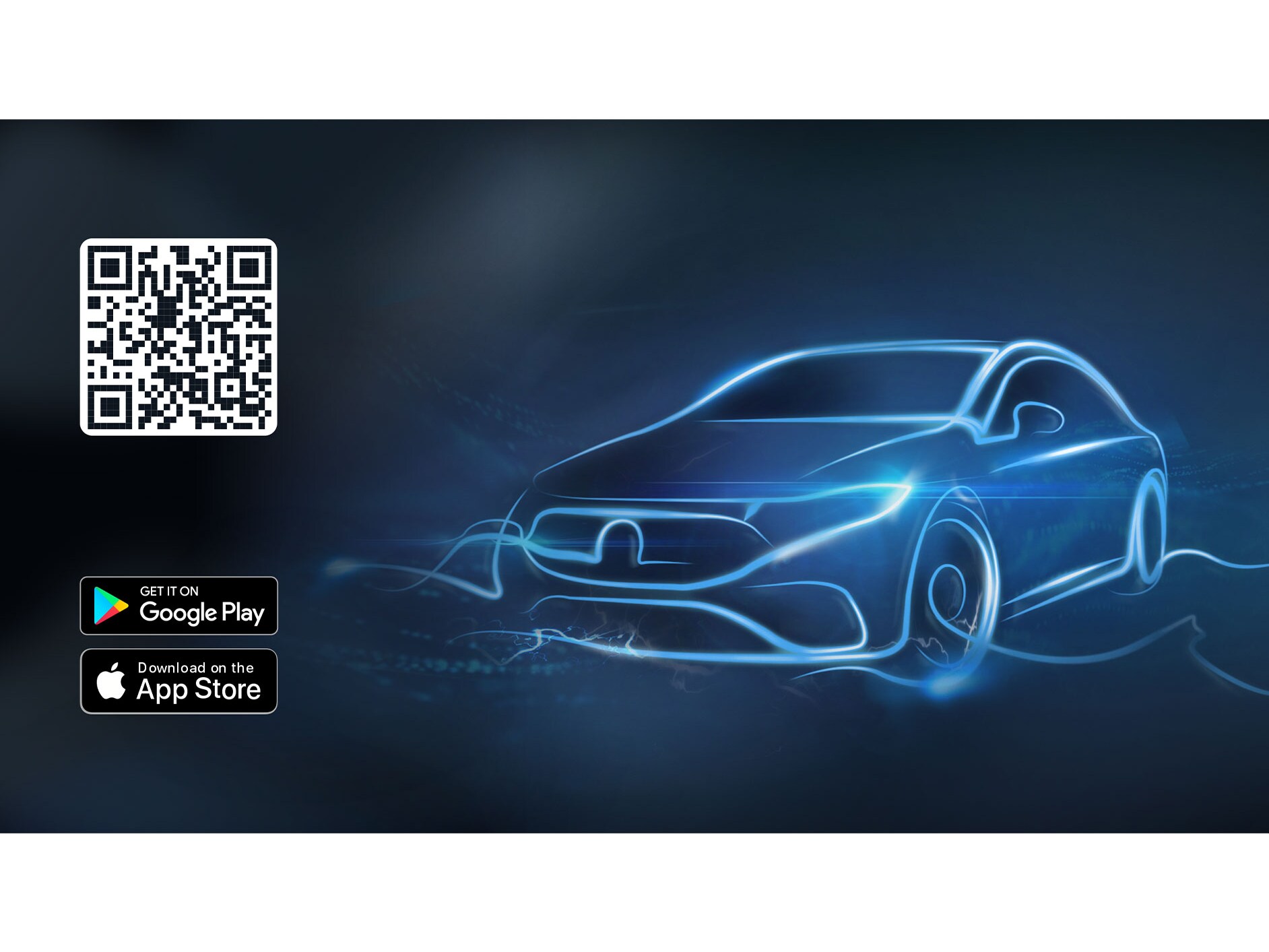 A map view for route planning in the Mercedes me App.